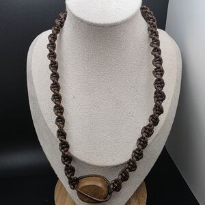 Paparazzi Brown Braided Necklace (1393)
